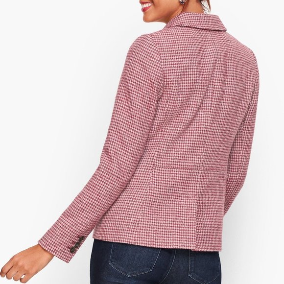 NWOT Talbots Shetland Wool Houdstooth Blazer - Picture 3 of 9